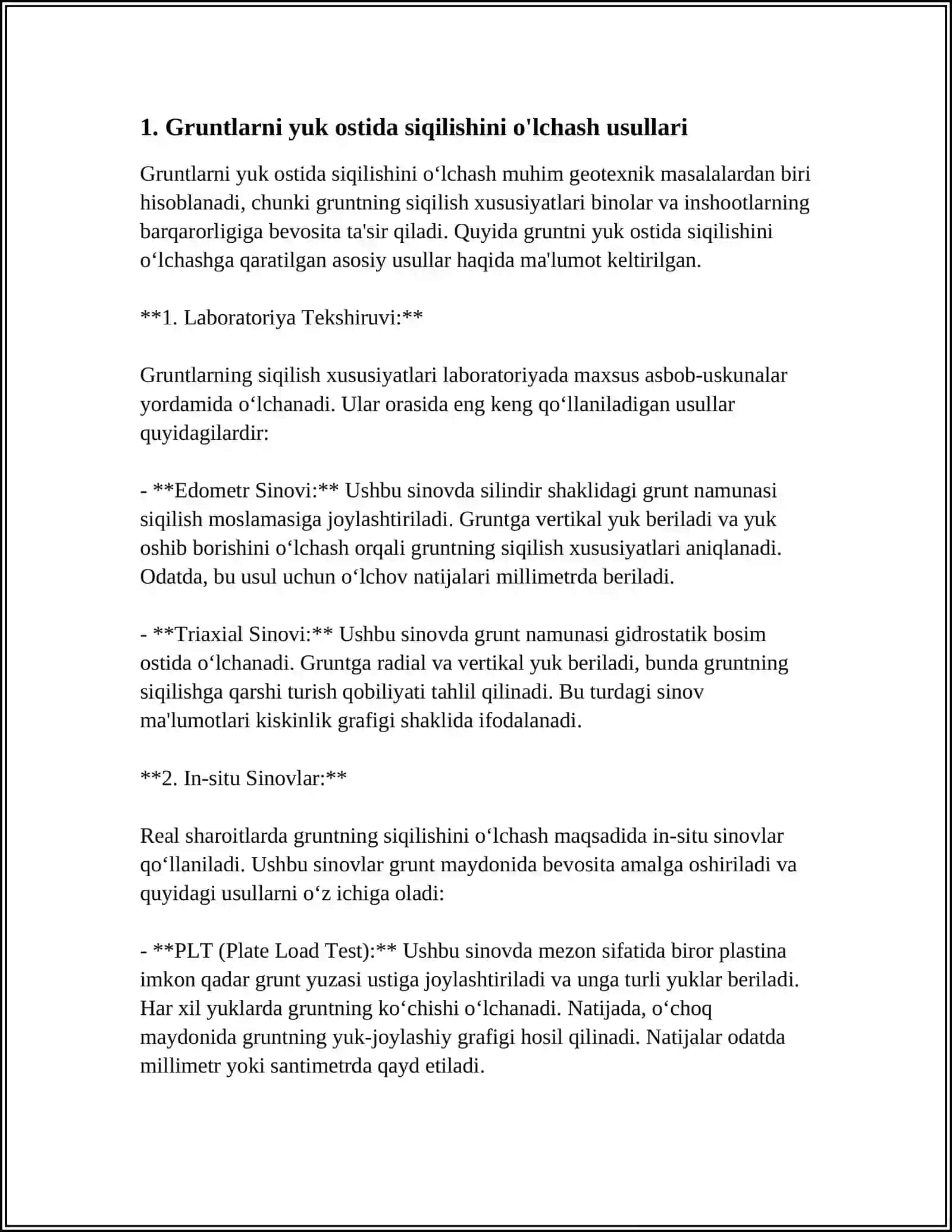GRUNTLARNI YUK OSTIA SIQILISHINI ANIQLASH USLUBLARI VA ULARNI QOLLANILISHI 3