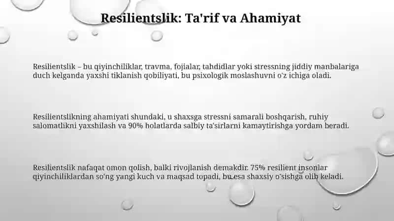 Chidamlilikni tarbiyalash 3
