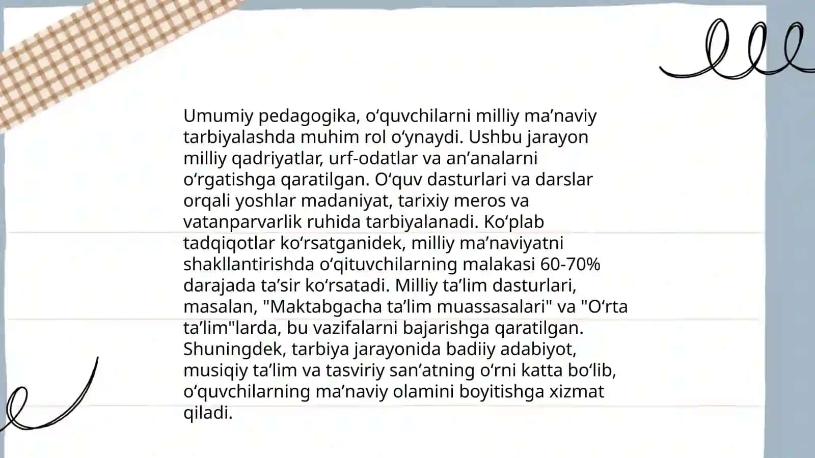 Oʻquvchilarni milliy maʼnaviy tarbiyalashda umumiy pedagogikani ahamiyati 3