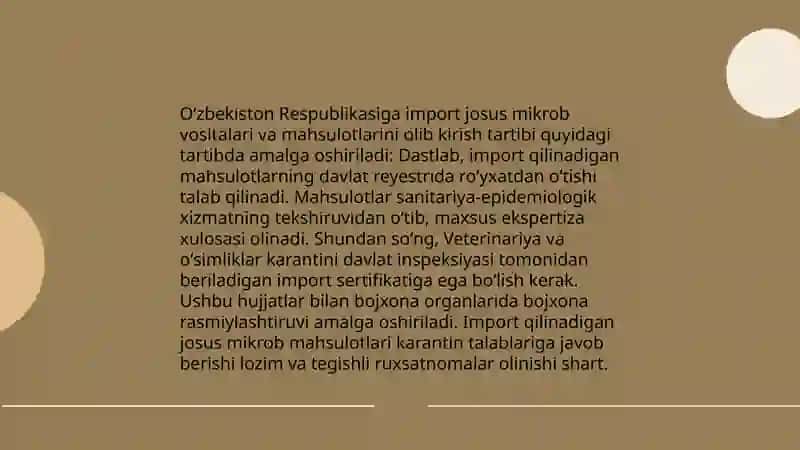 Karantin Ostidagi Import Maxsulotlarini Olib Kirish Tartibi 3