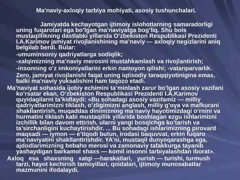 Ma’naviy – ahloqiy tarbiyaning mohiyati va mazmuni 3