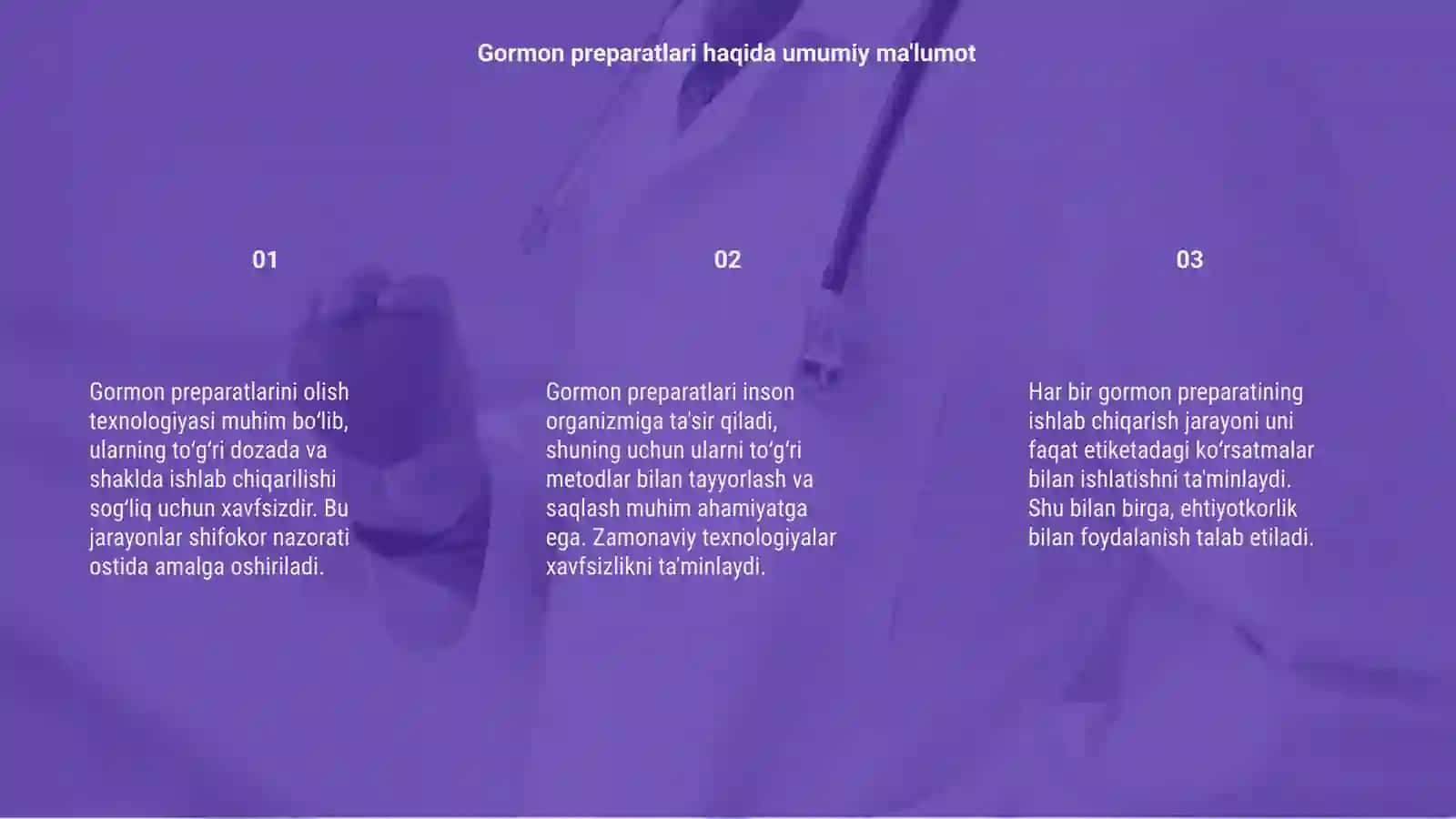 Gormon preparatlarini olish texnologiyasi 3