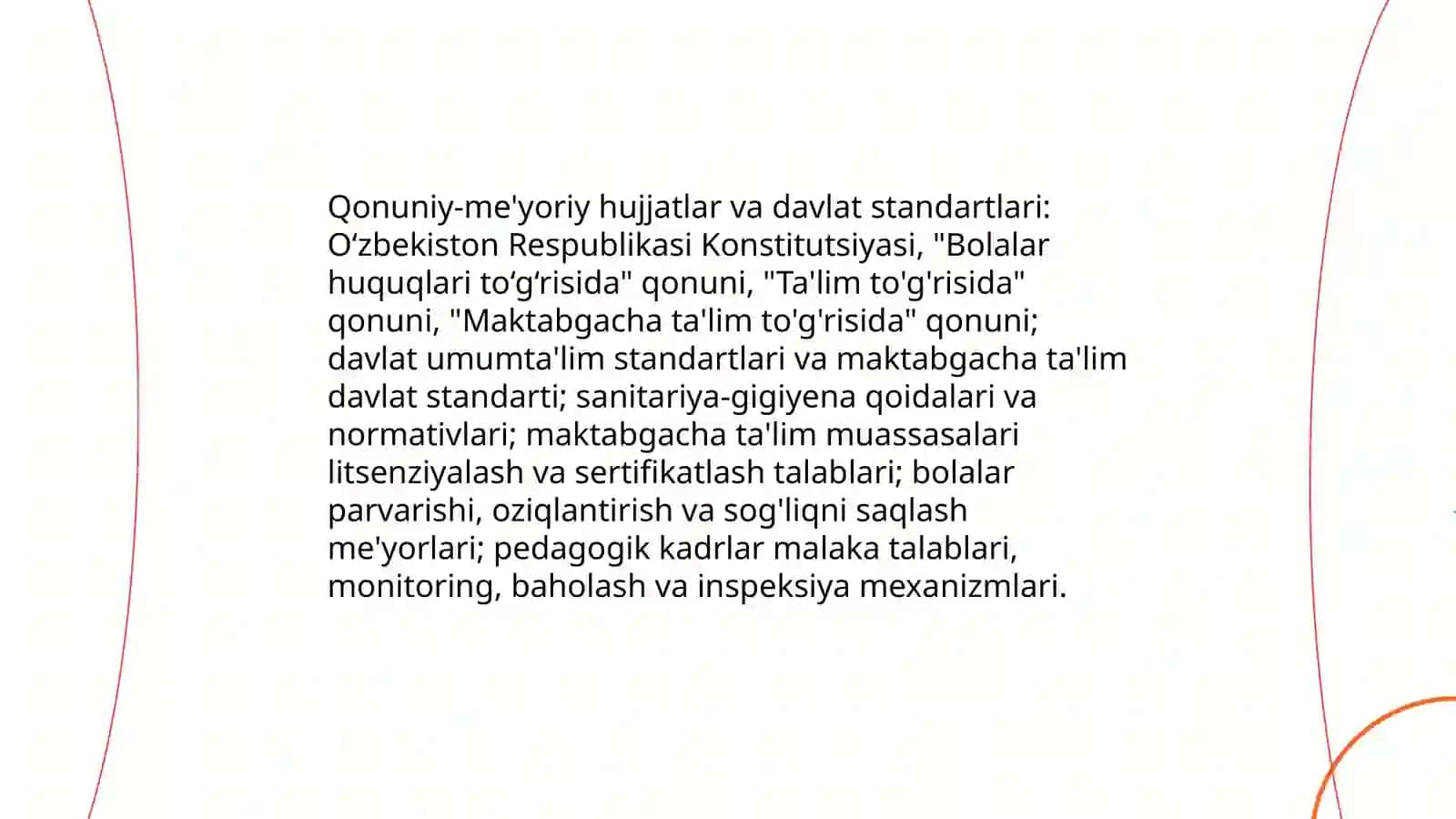 Qonuniy-me'yoriy hujjatlar va davlat standartlari 3
