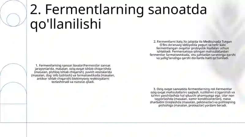 Fermentlarning iqtisodiy ahamiyati 3