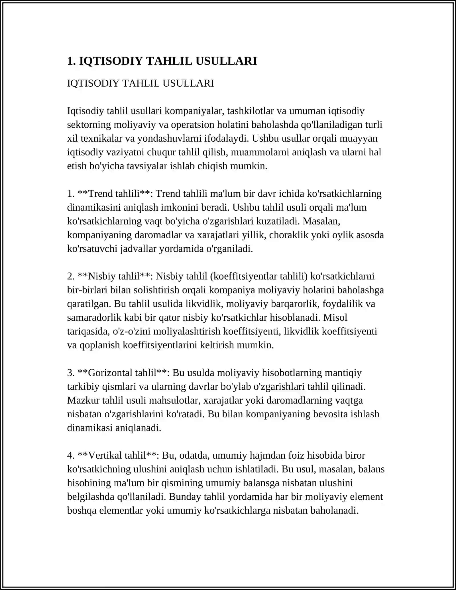 IQTISODIY XODISALARNI OʻRGANISH USULLARI 3