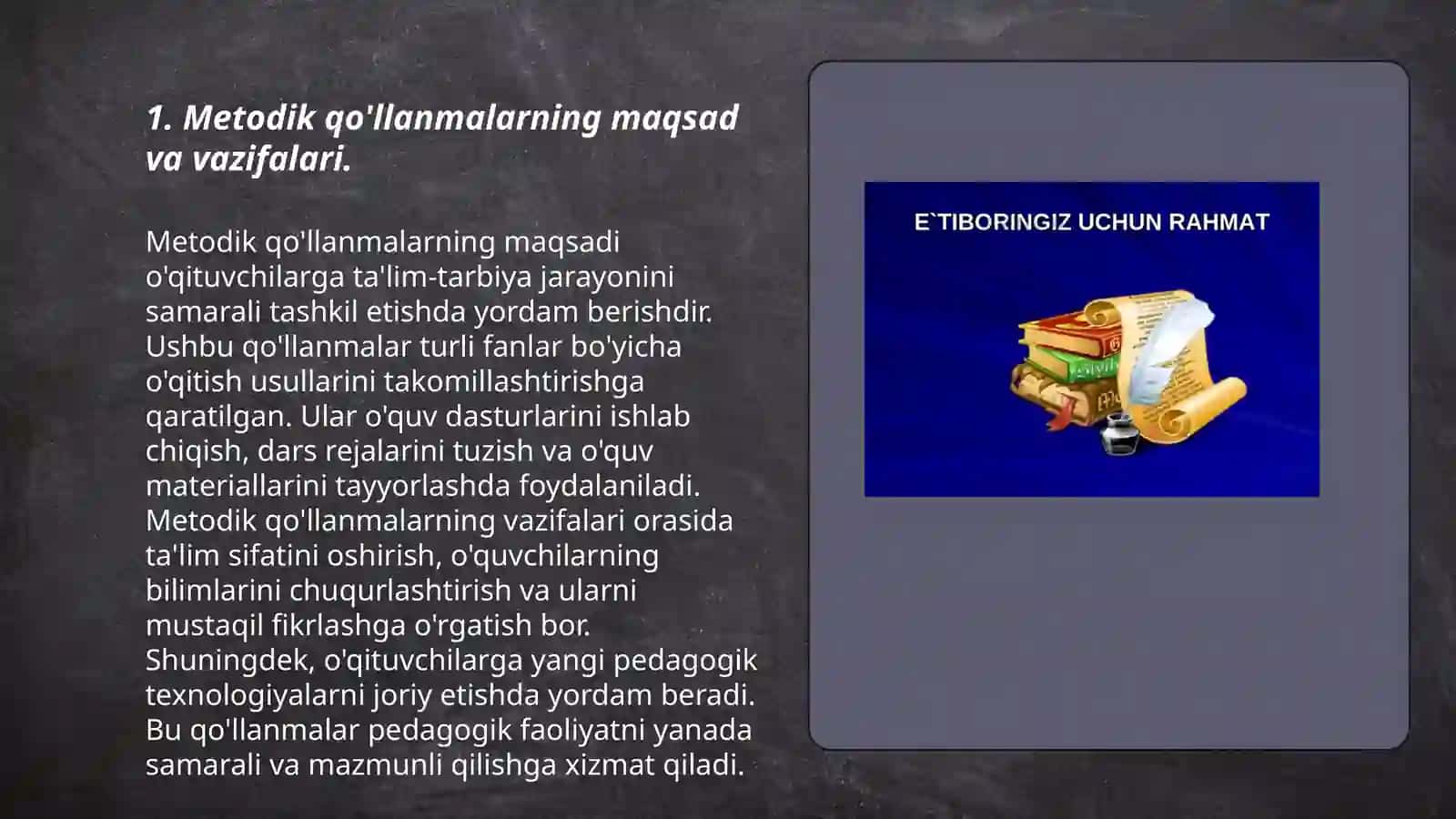 Metodik qo'llanmalarning maqsad va vazifalari 3