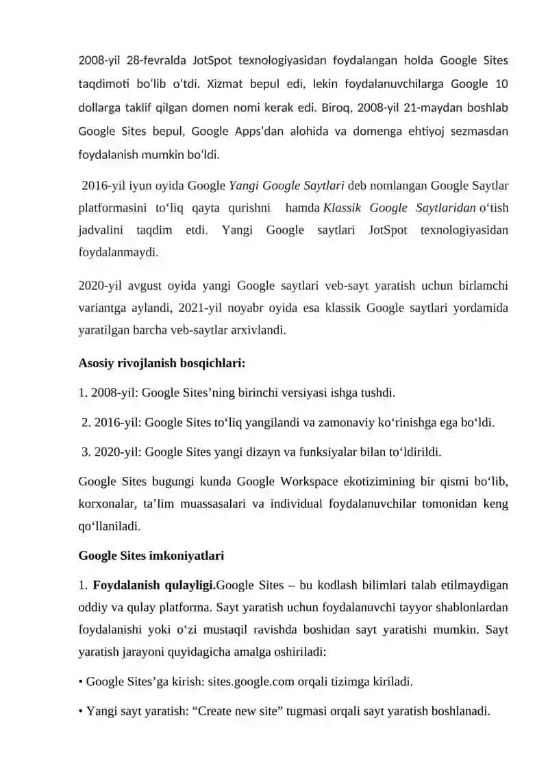 Google Sites – Zamonaviy Veb-Sayt Yaratish Platformasi 3