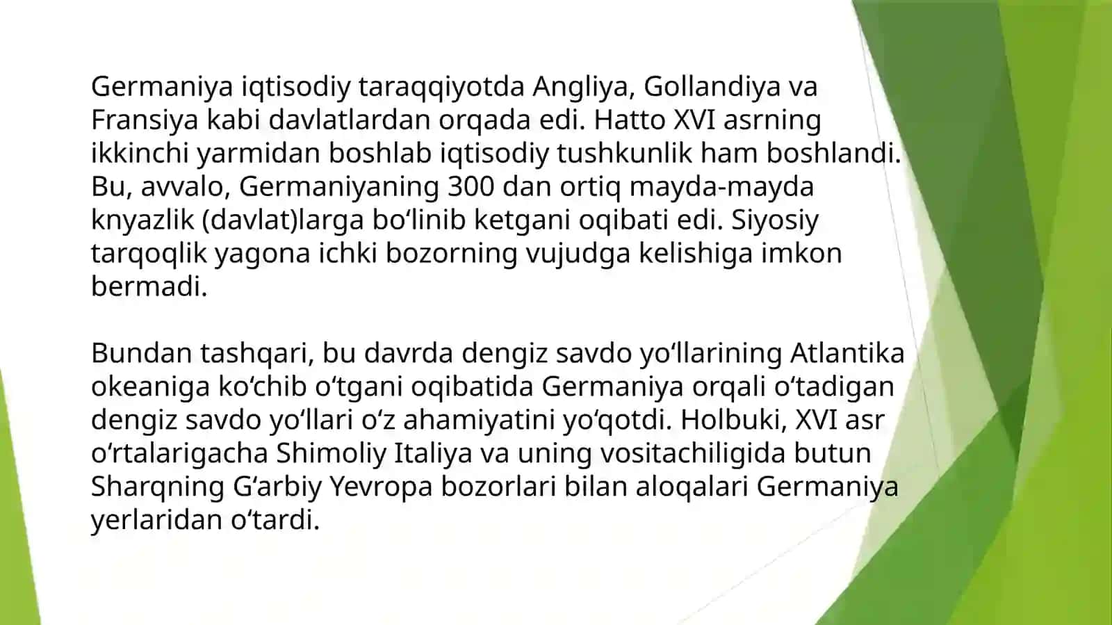XVII asr oxiridan XIX asrning 70-yillarigacha Germaniya davlatining ijtimoiy iqtisodiy va siyosiy ahvoli 3