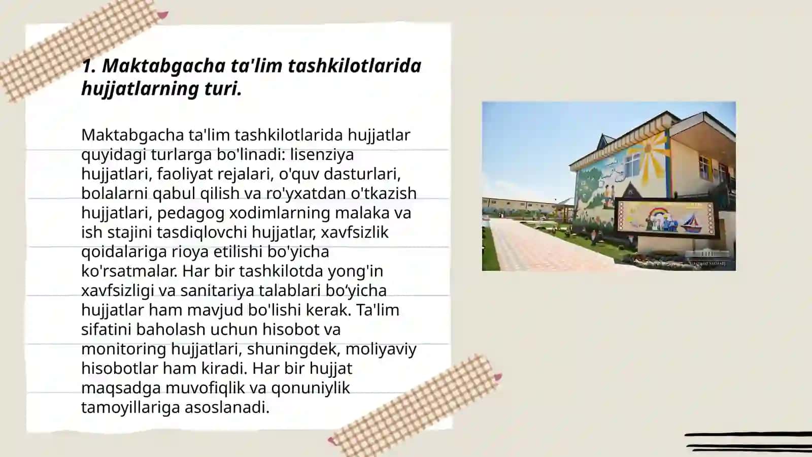 Maktabgacha ta’lim tashkilotlarida ish hujjatlarini yuritilishi 3
