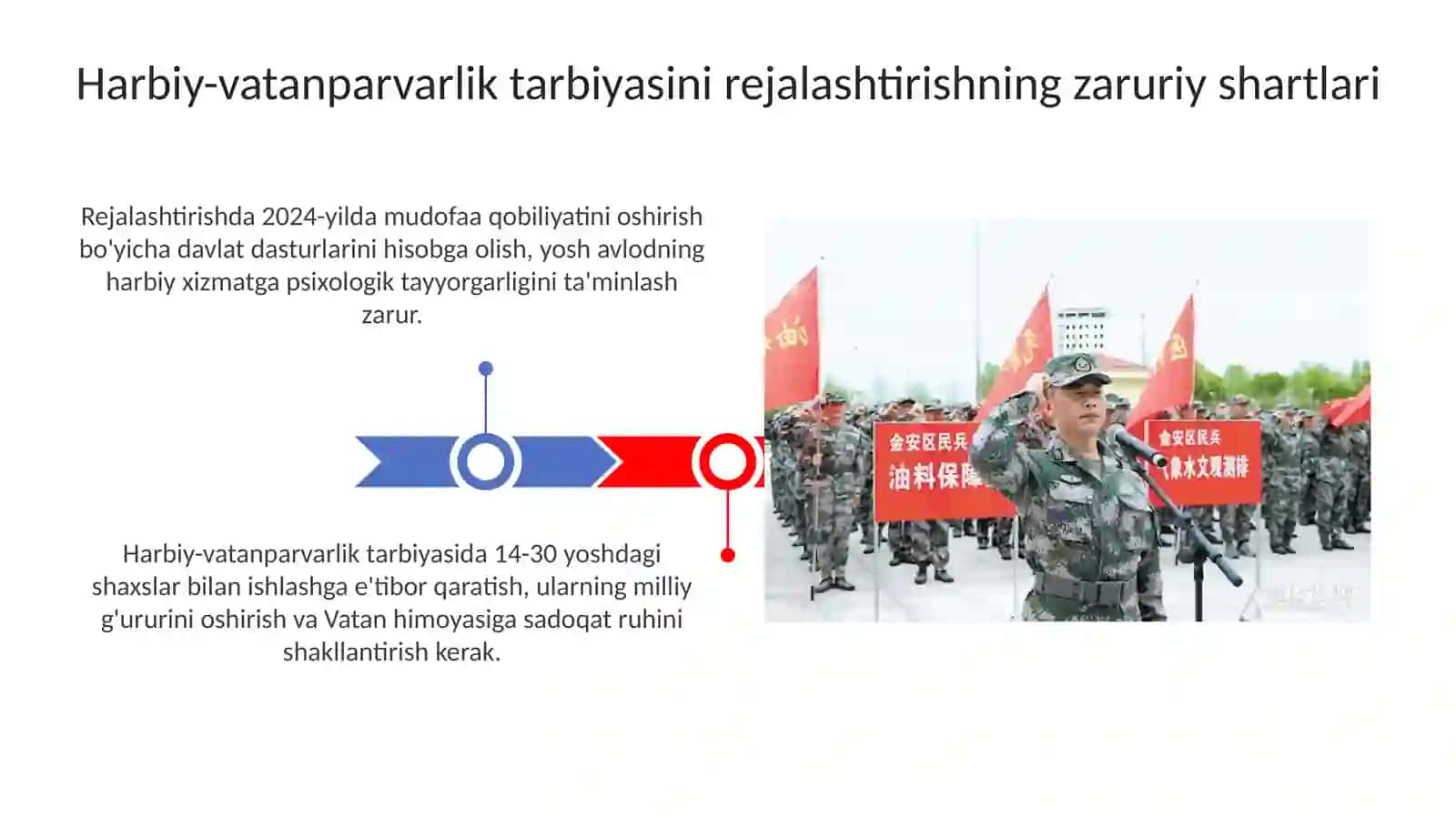 Harbiy-vatanparvarlik tarbiyasini rejalashtirishgaqo‘yilgan talablar 3
