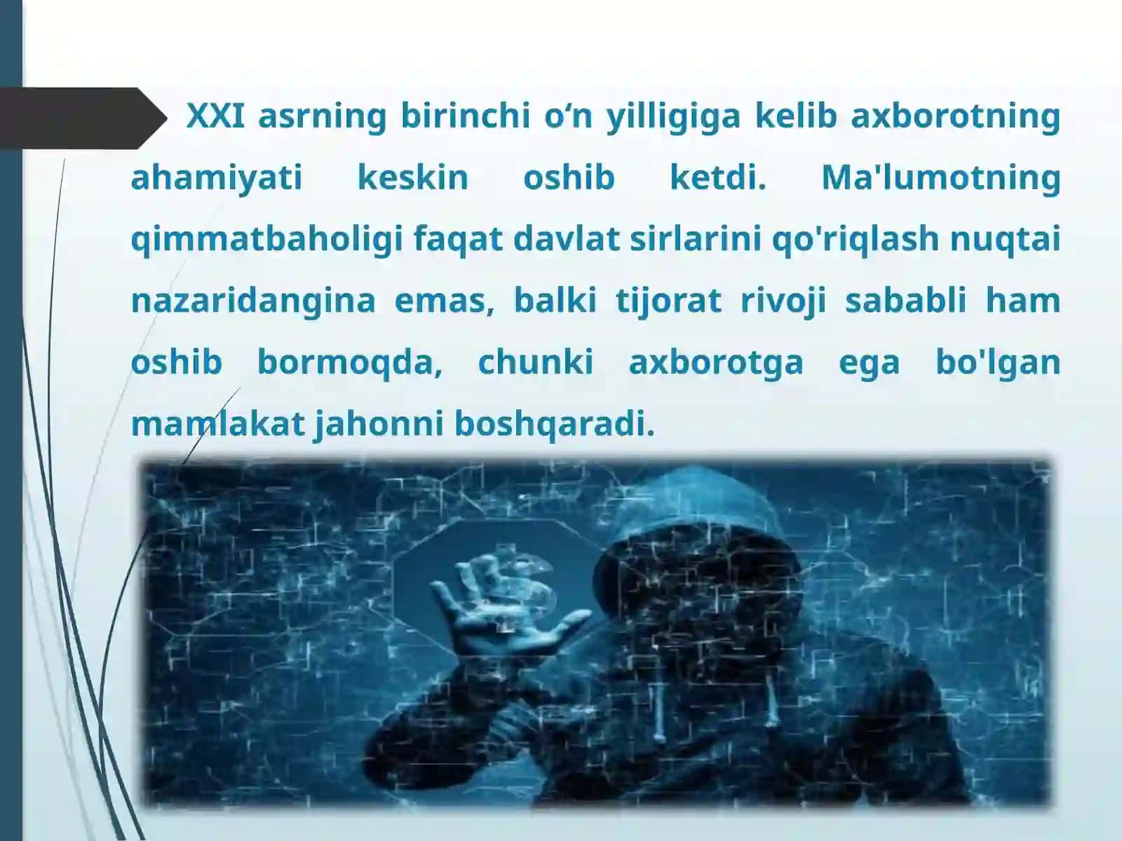Axborotlarnihimoyalashning texnik va dasturiy vositalari 3