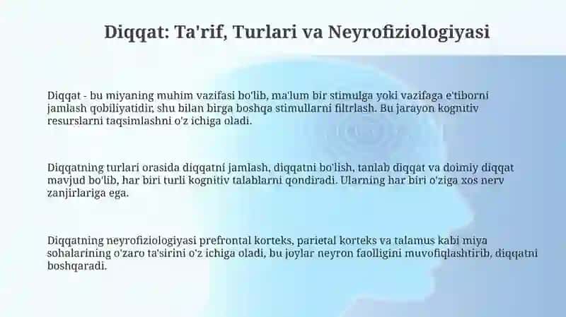 Diqqatning asoslari va neyrofiziologiyasi 3