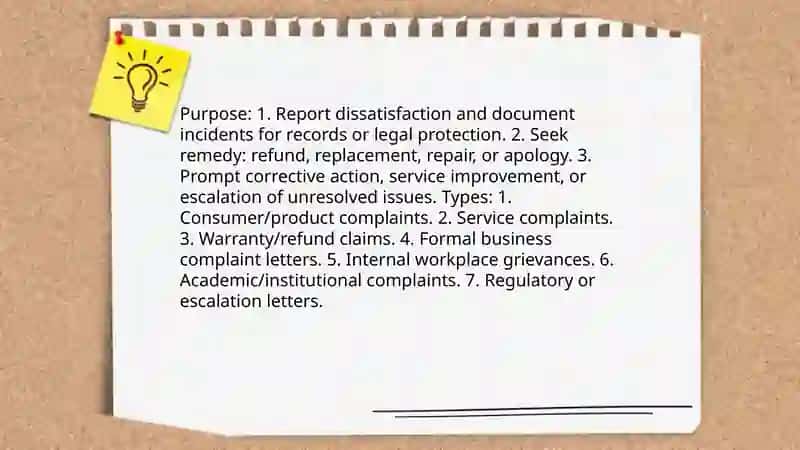 Complaint letters 3