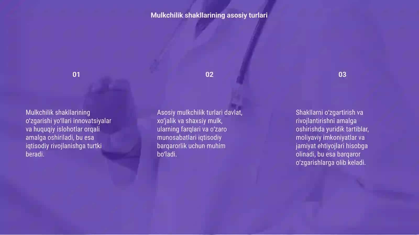 Mulkchilik shakllari oʻzgarishining yoʻllari va usullari 3