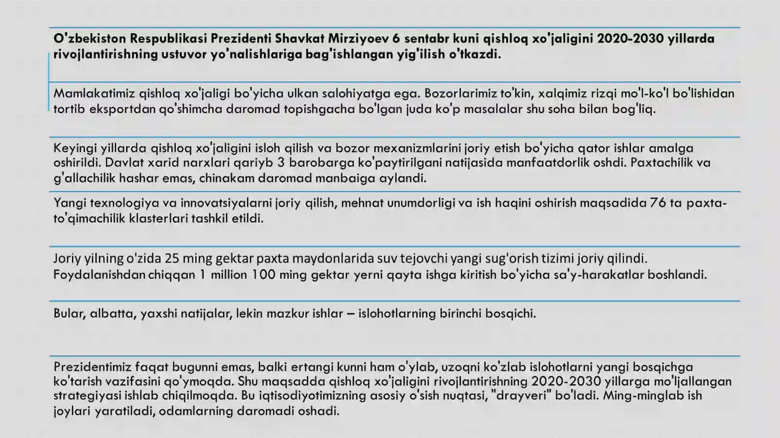 QISHLOQ XO’JALIGI VA SANOAT SOHASIDAGI O’ZGARISHLAR 3