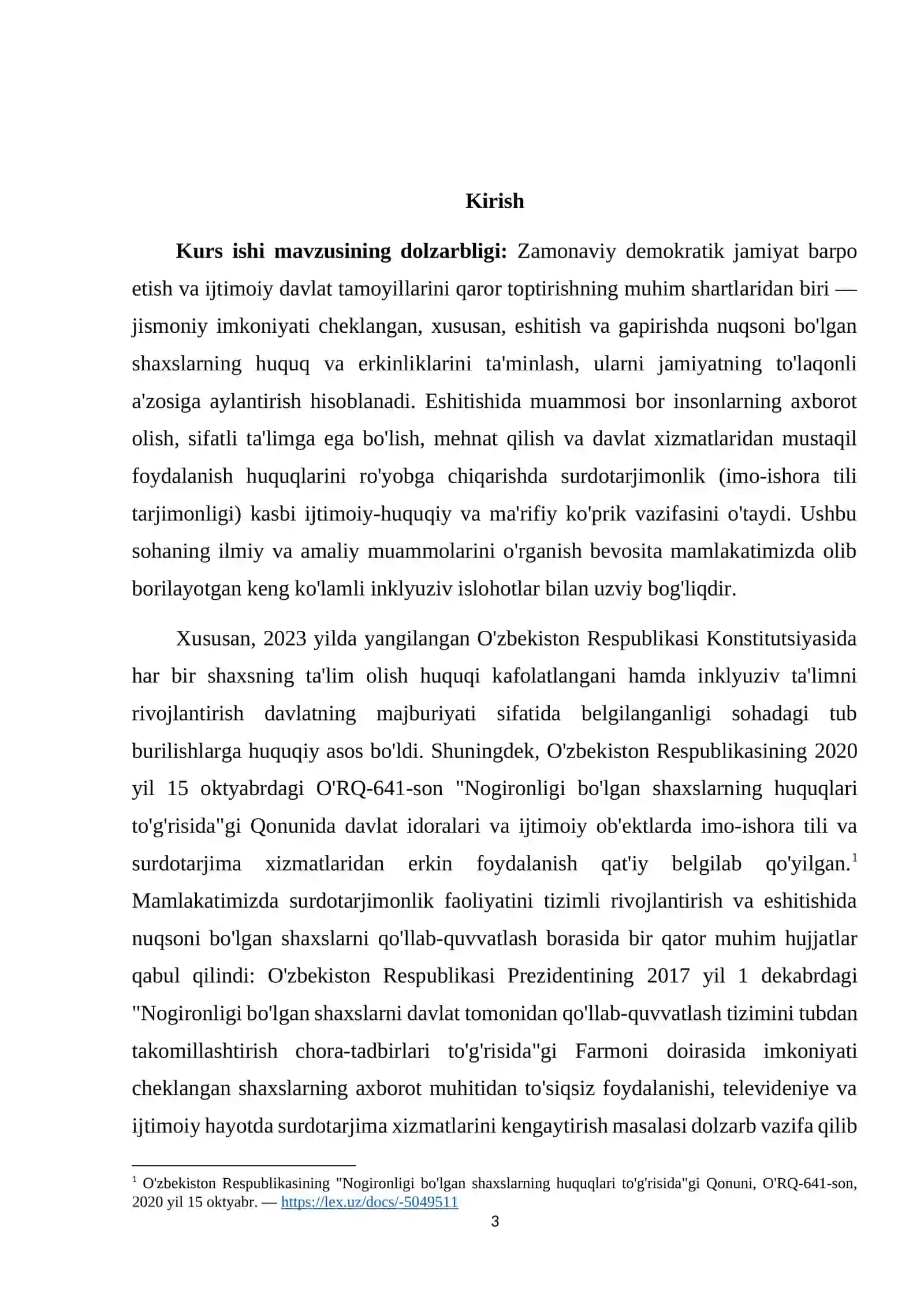 Surdotarjimonlik kasbining dolzarb muammolari va rivojlanish istiqbollari 3