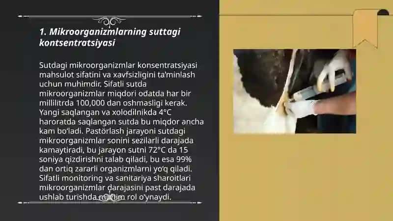 Mastit bilan kasallangan sigirlar sutidagi o'zgarishlar 3