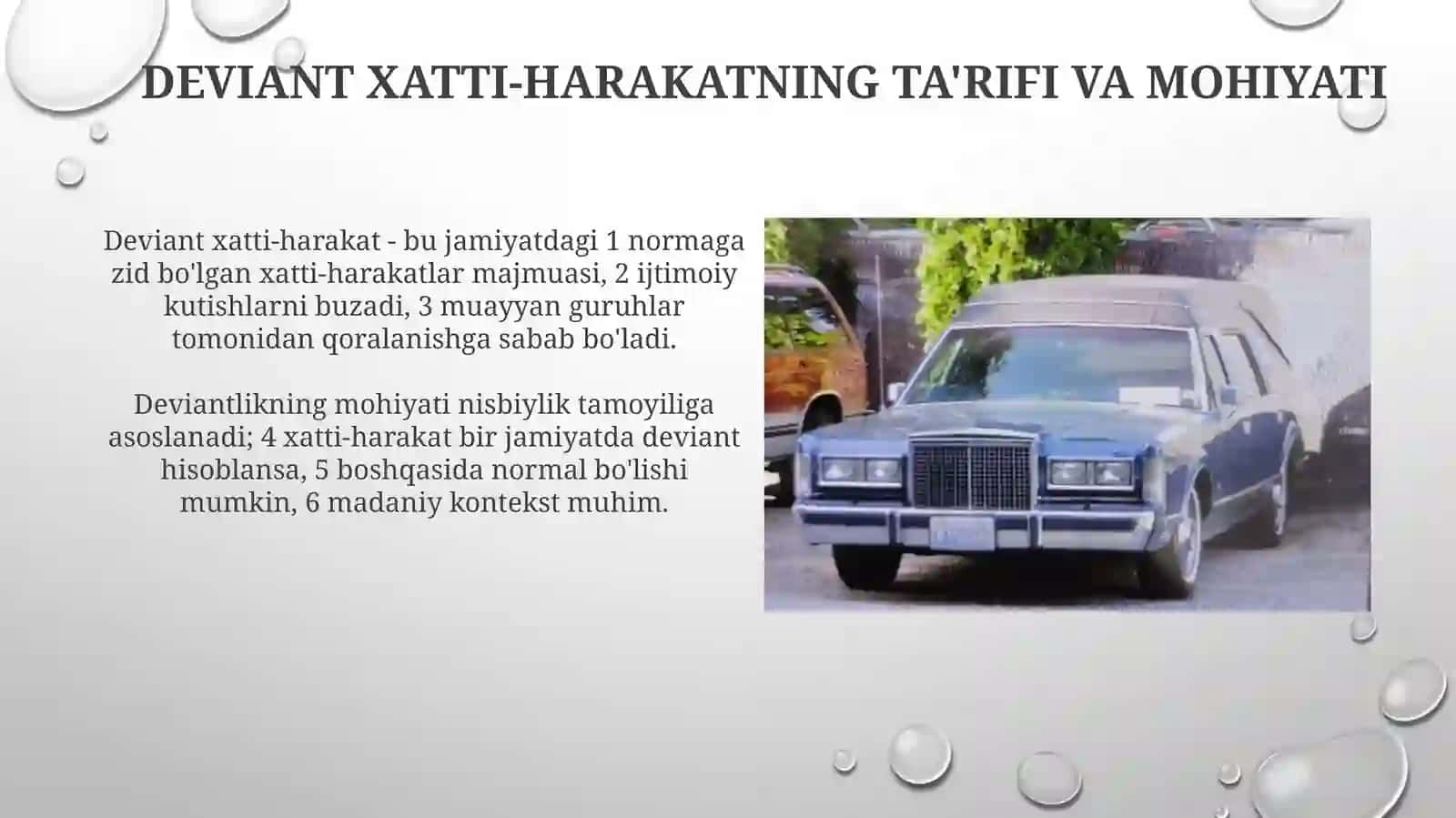 Deviant xulq-atvor; tushuncha turlari va sabablari 3