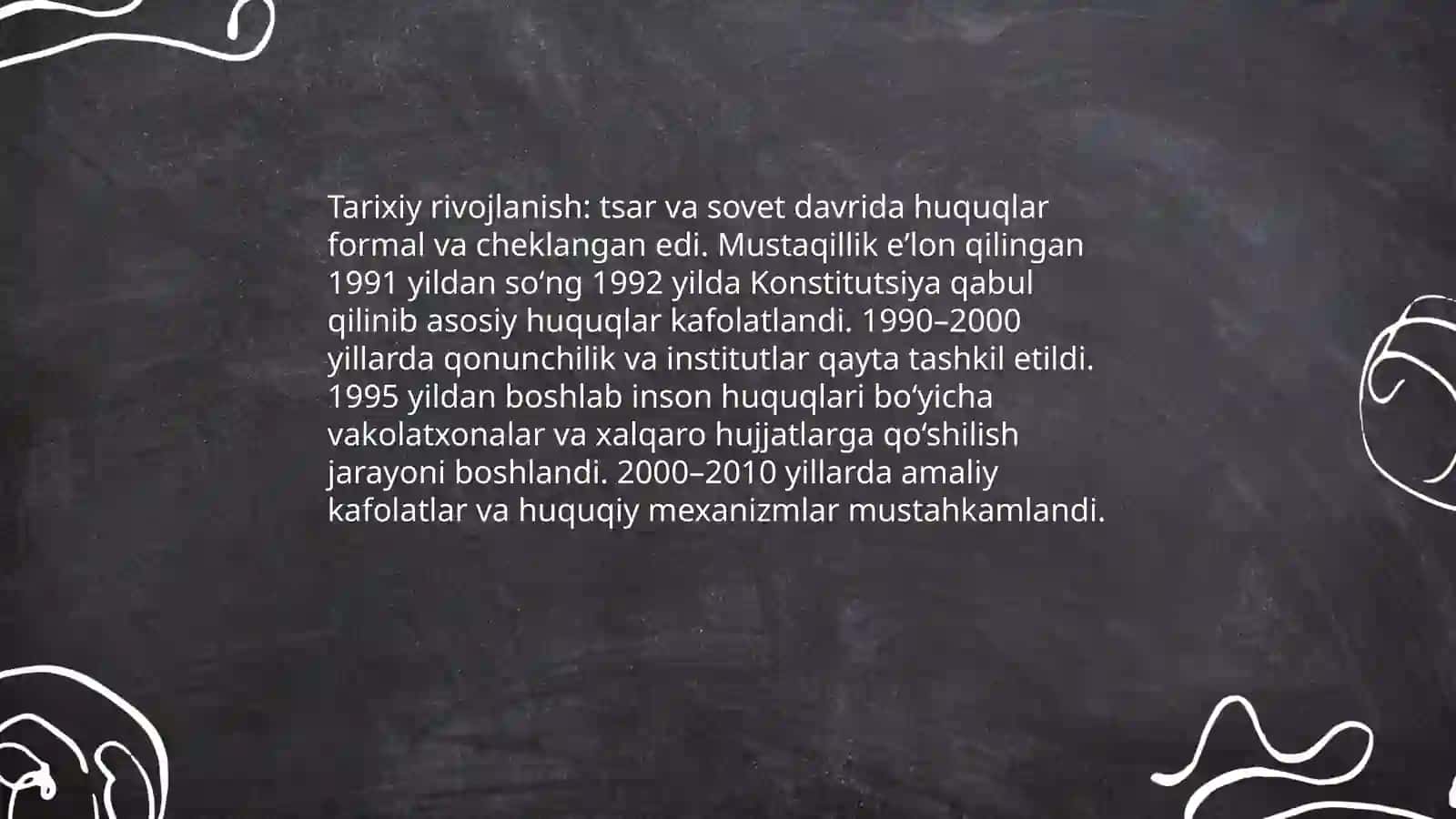 Oʻzbekistonda inson huquqlari va erkinliklari kafolatining yaratilishi 3