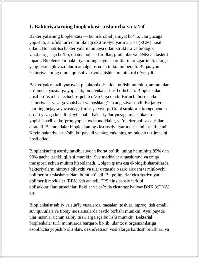 BAKTERIYALARNING BIOPLENKASI 3