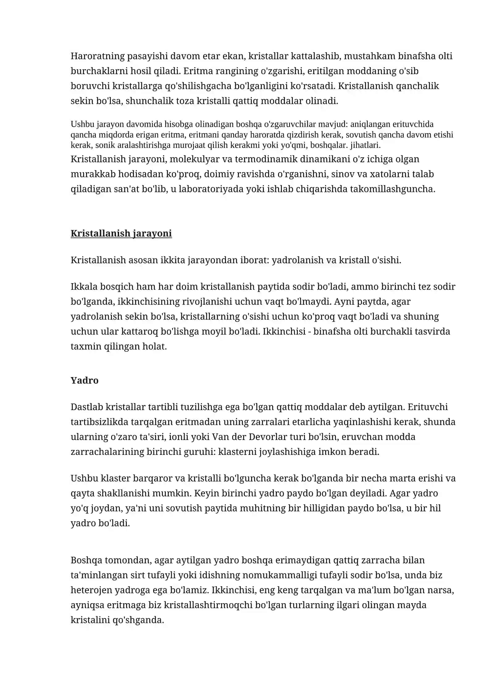 Kristallanish va erish nazariyasi asoslari 3