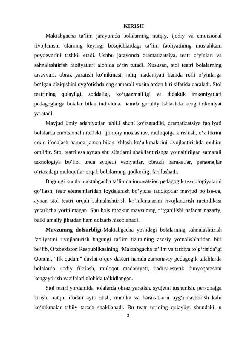 Stol teatri orqali bolalar sahnalashtirish ko’nikmalarini rivojlantirish.docx 3
