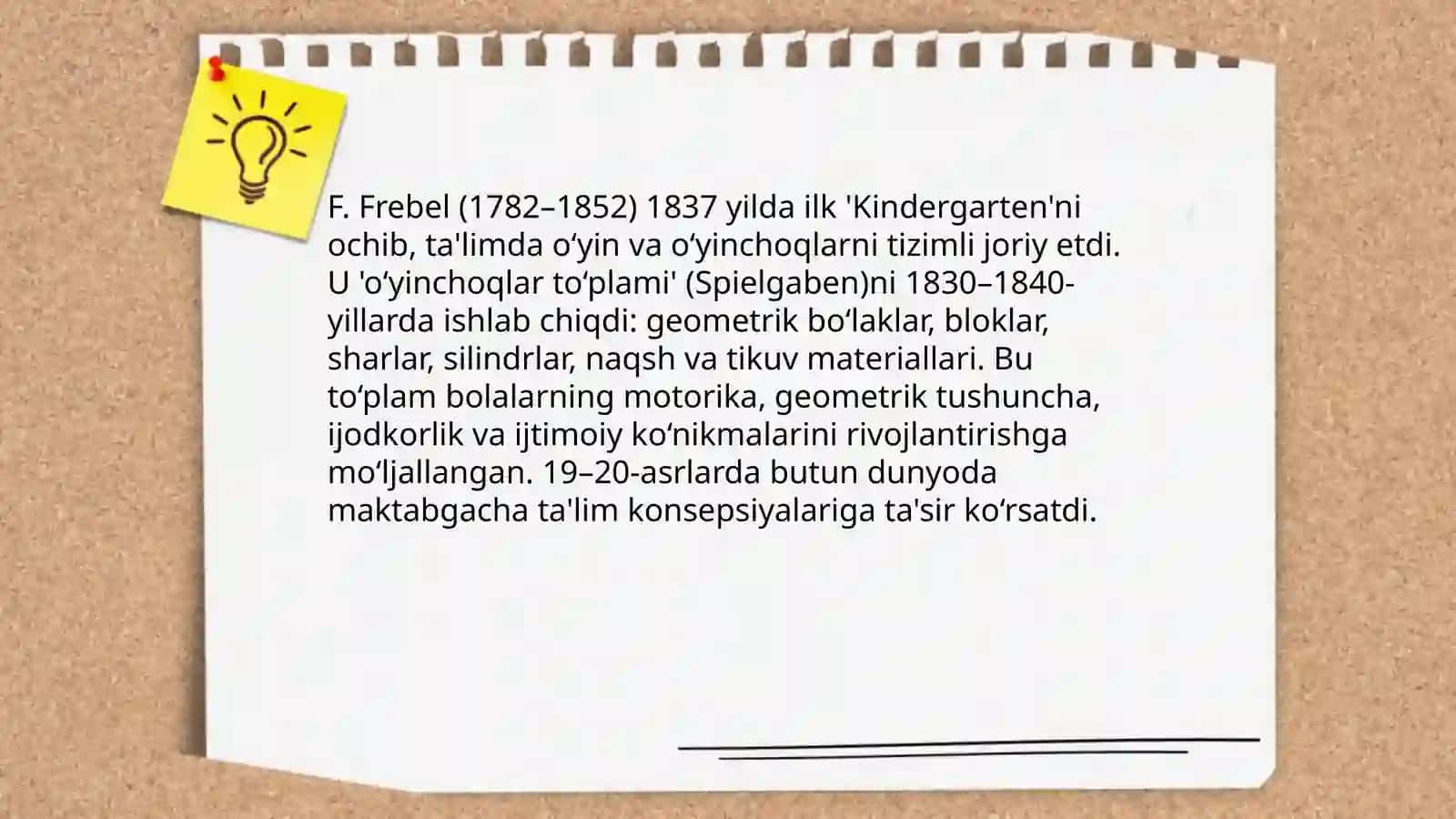 Frebel tomonidan ishlab chiqilgan o‘yinchog‘lar to‘plami 3