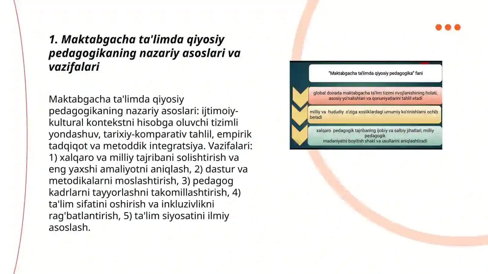 Maktabgacha ta'limda qiyosiy pedagogika fanining o'rni va ahamiyati 3