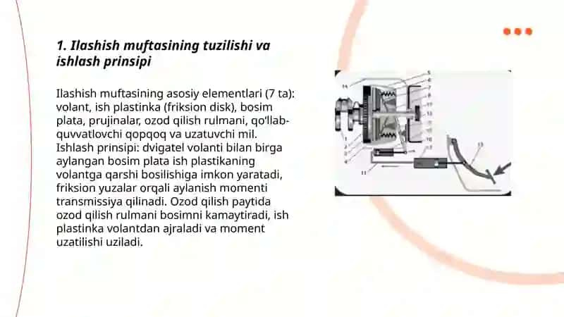Avtomobillarning ilashish muftasiga texnik xizmat ko'rsatish texnologiyasi 3