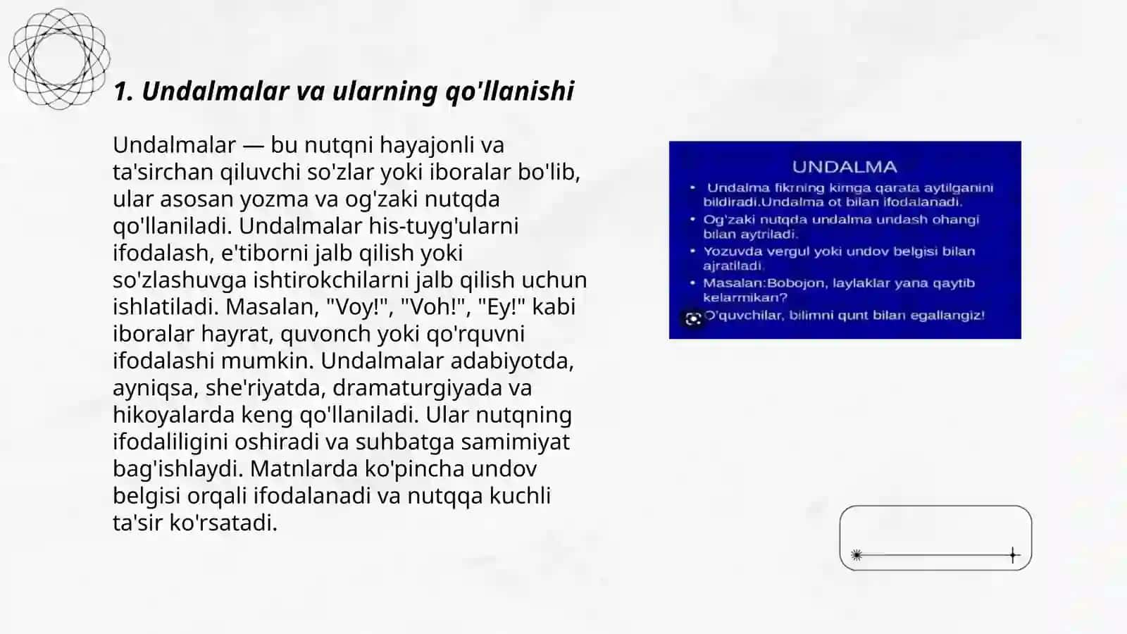 8-sinf darsligidan Undalmalar mavzusi 3