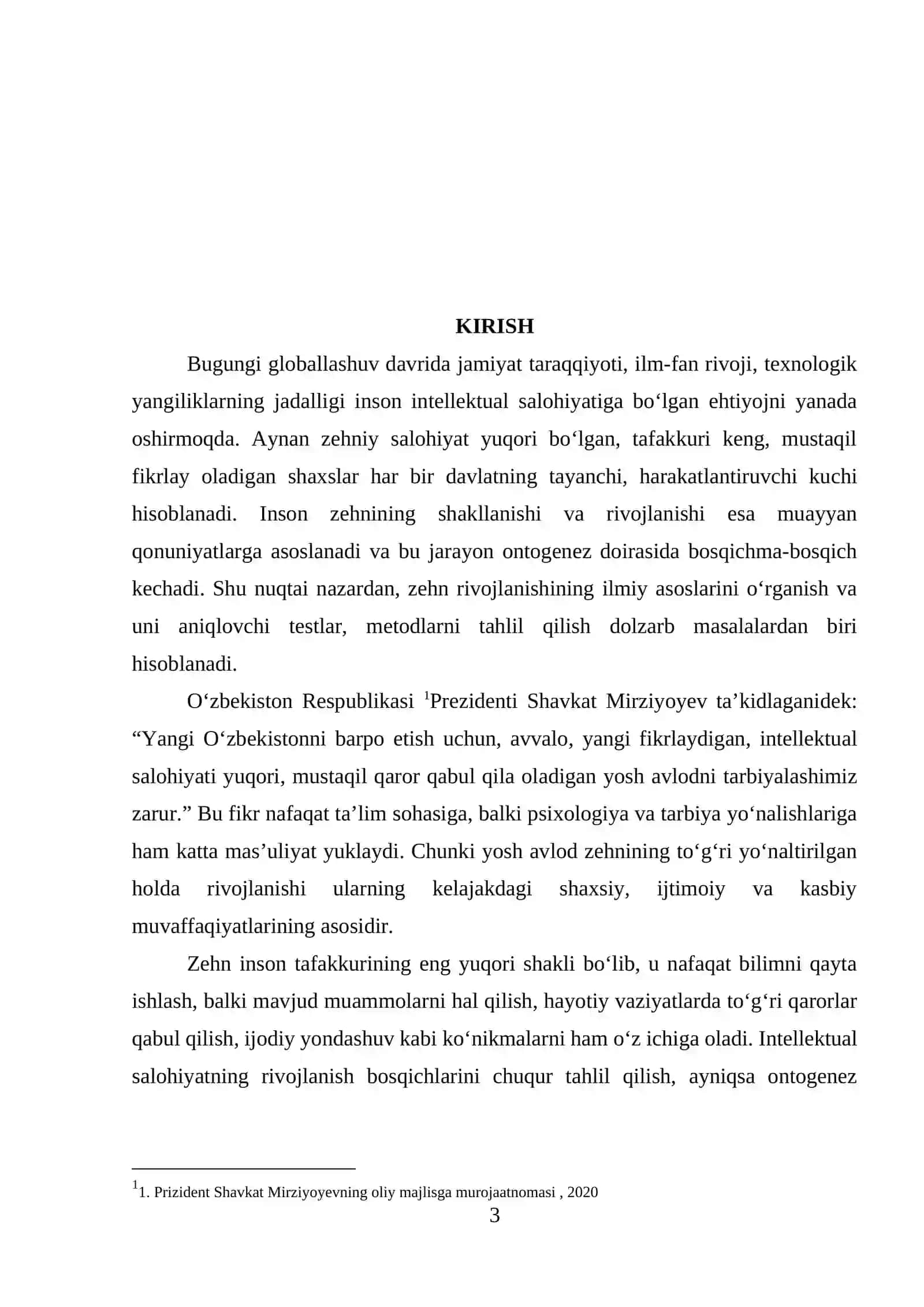Ontogenezda zehn (intellekt) rivojlanishi: test va metodlar tahlili 3