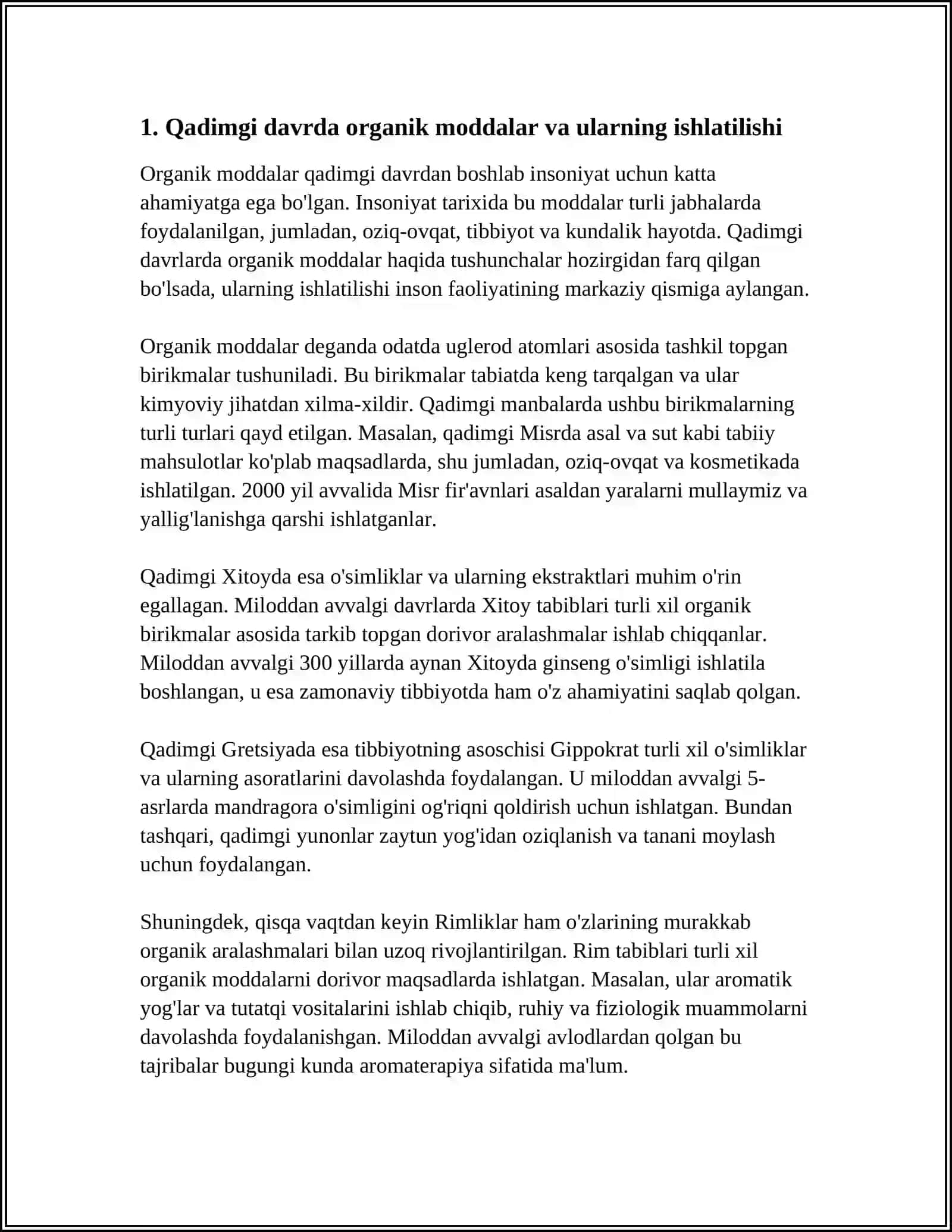 ORGANIK KIMYONING RIVOJLANISH TARIXI 3