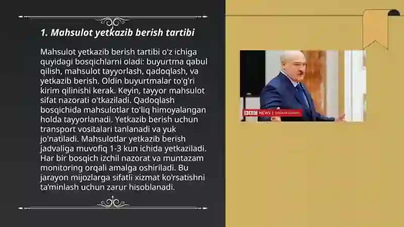 Mahsulotlami sotish bo‘yicha shartnoma majburiyatlarining bajarilishini tahlili 3