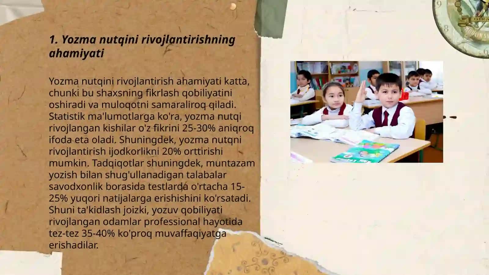 Ona tili darslarida o'quvchilarning yozma nutqini o'stirish ustida ishlash yo'llari 3