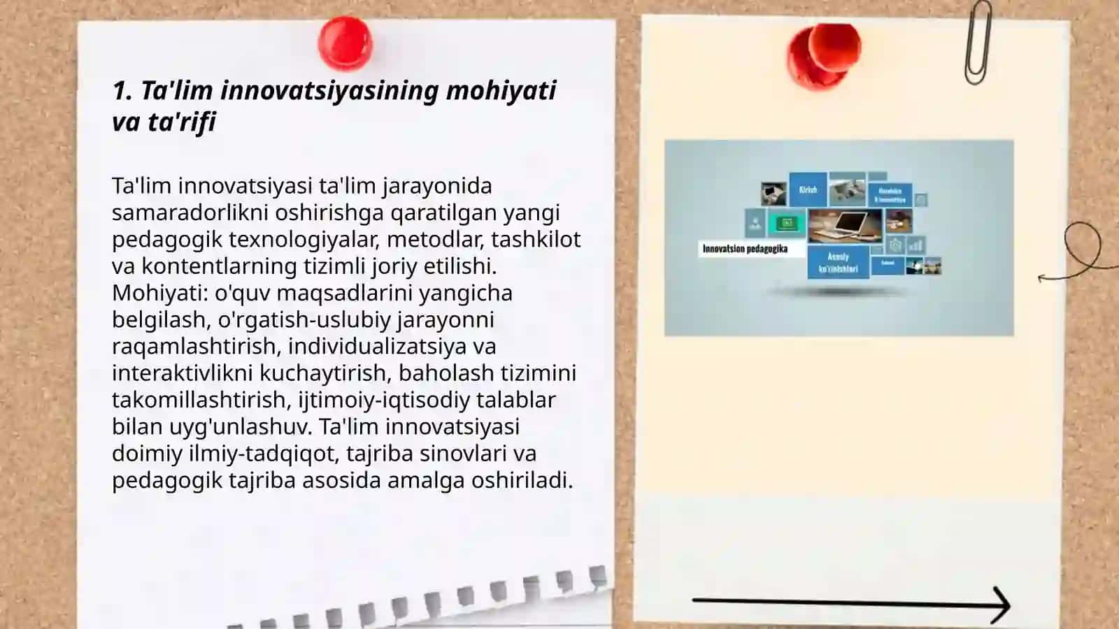 Ta'lim Innovatsiyalarining Mohiyati, Nazariy Asoslari va Turlari (Innovatsion Pedagogika) 3