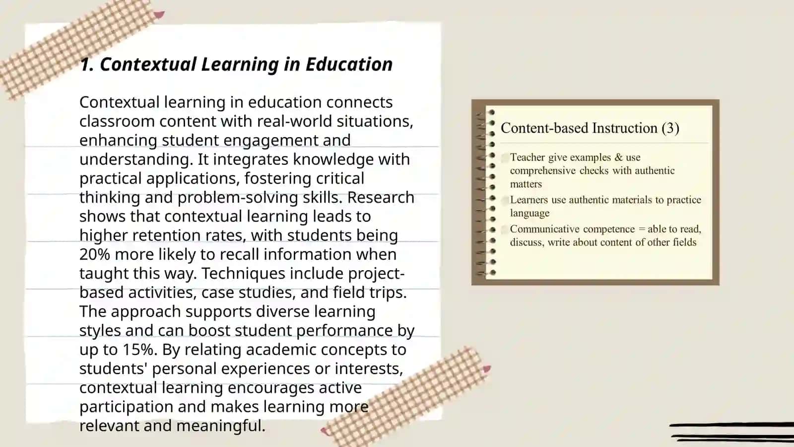 Contextual learning 3