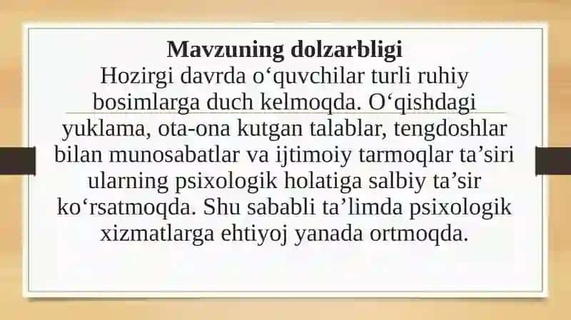 Ta’limda psixologik xizmatlar o‘rni 3