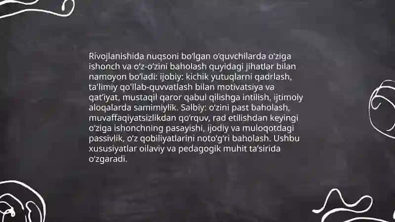 Rivojlanishida nuqsoni bo‘lgan o‘quvchilar shaxsidagi ijobiy va salbiy xususiyatlari 3