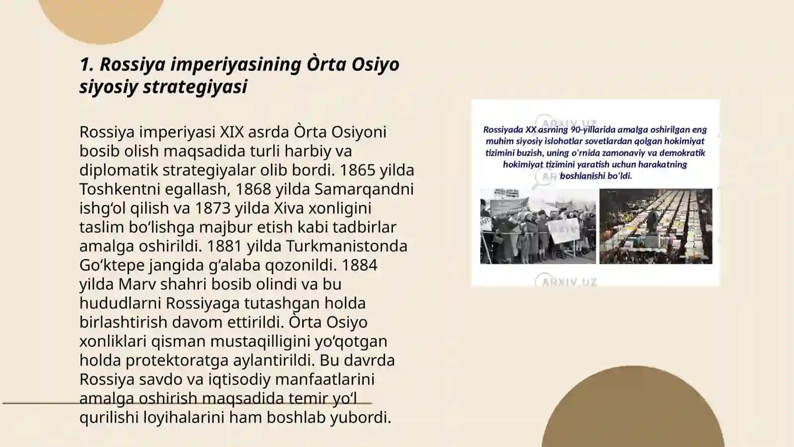 Rossiya imperiyasining Òrta Osiyoga harbiy yurishlari 3