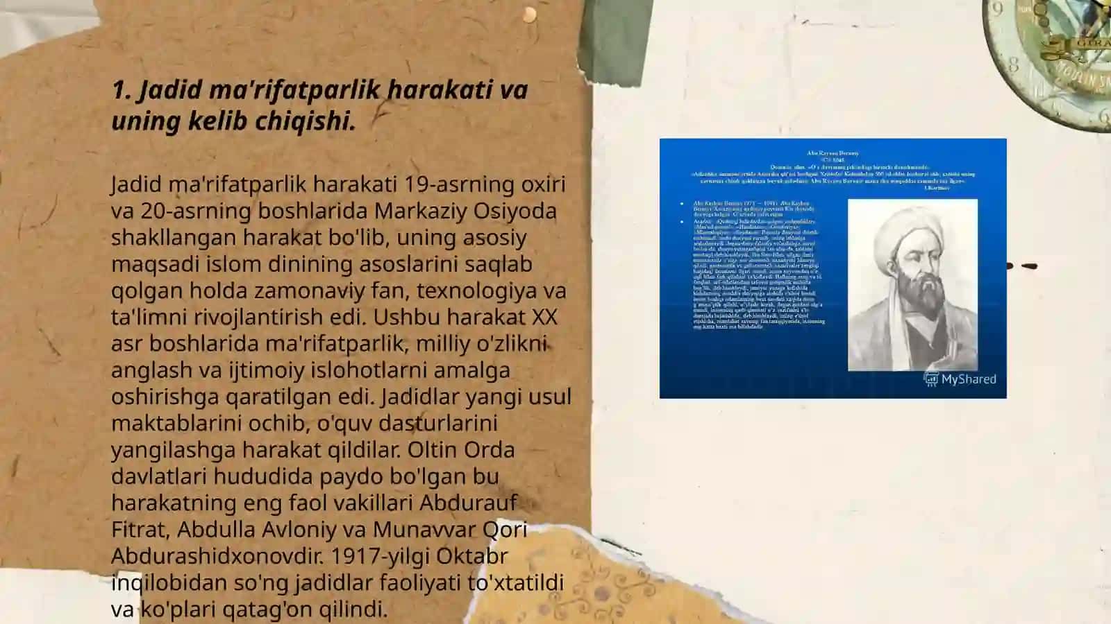 Jadid ma'rifatparlarining o'lka ijtimoiy-ma'naviy hayotida tutgan o'rni 3