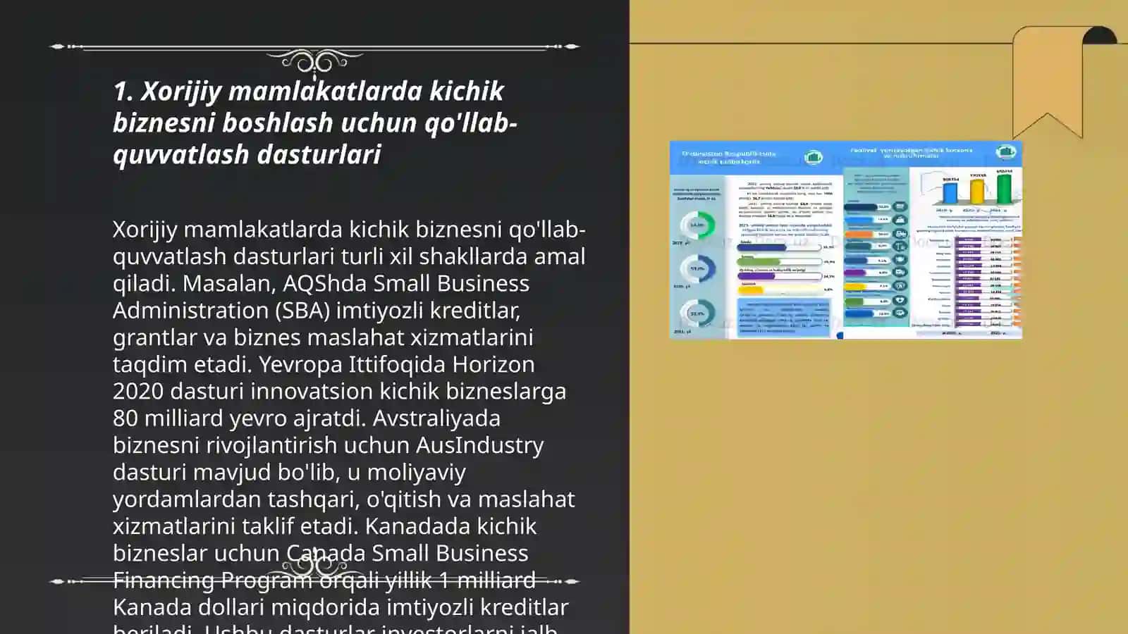 Xorijiy mamlakatlarda kichik biznes va xususiy tadbirkorlikni rivojlanishi 3
