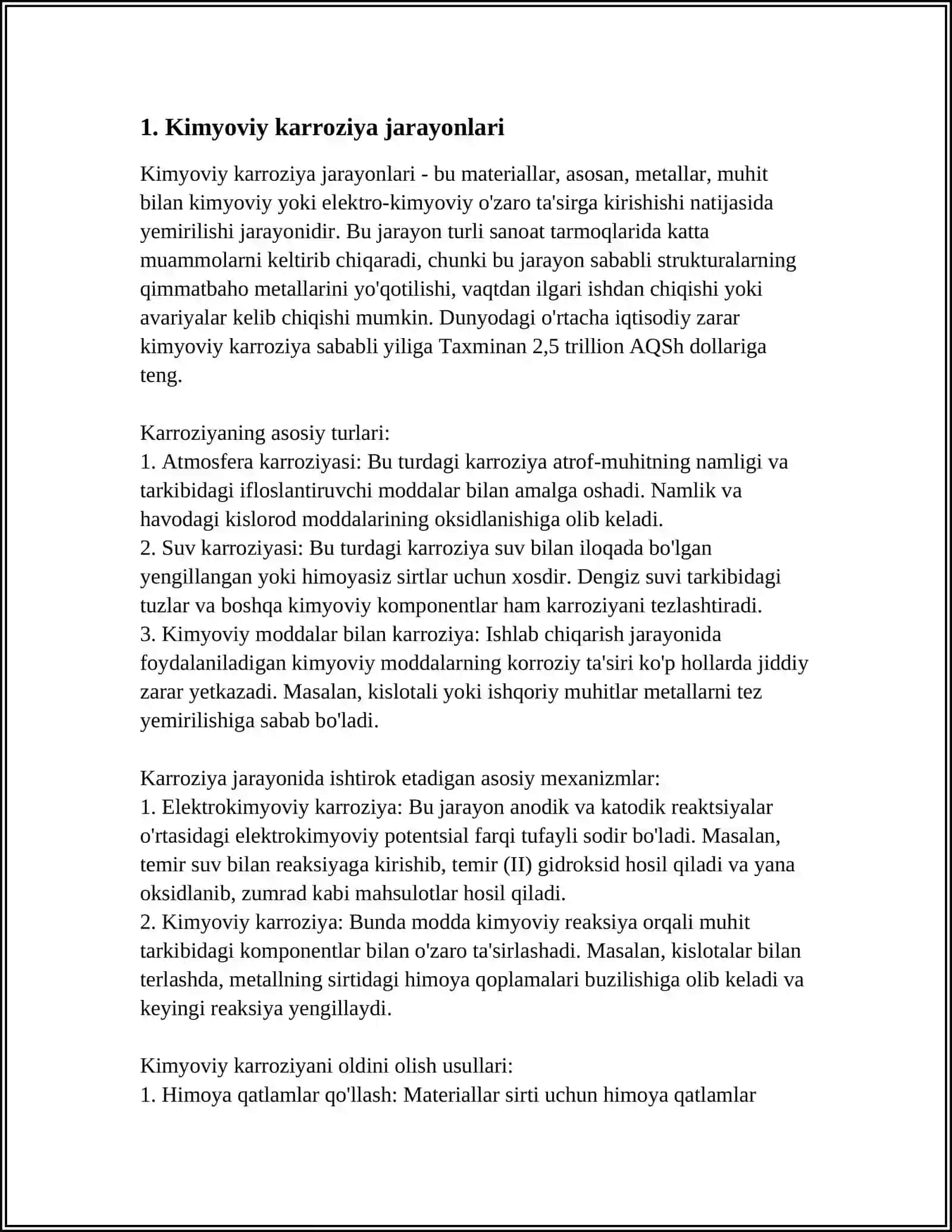 KARROZIYA JARAYONLARINING KARROZION YEMIRILISH TASNIFI 3