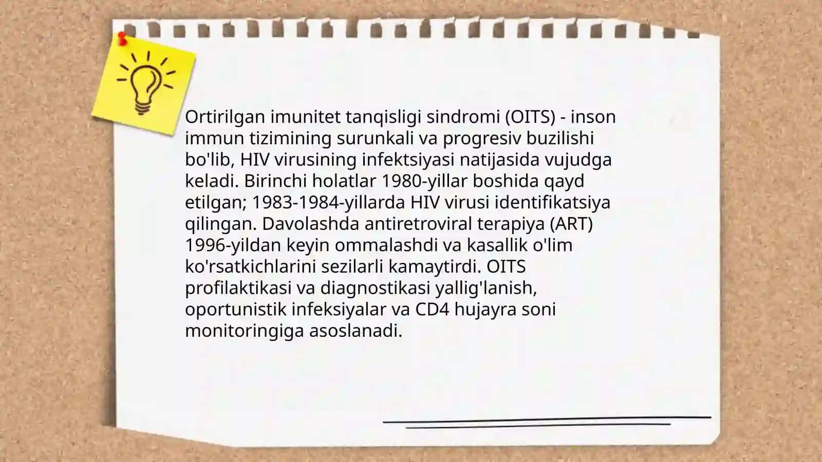 Ortirilgan imunitet tanqisligi sindiromi 3