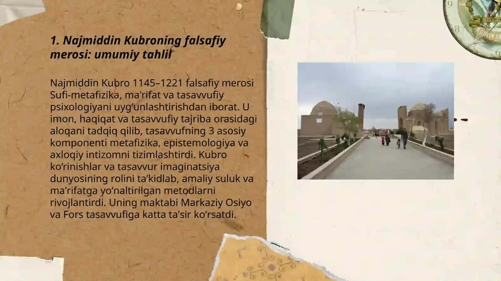 Najmiddin Kubroning falsafaga qoʻshgan hissasi 3