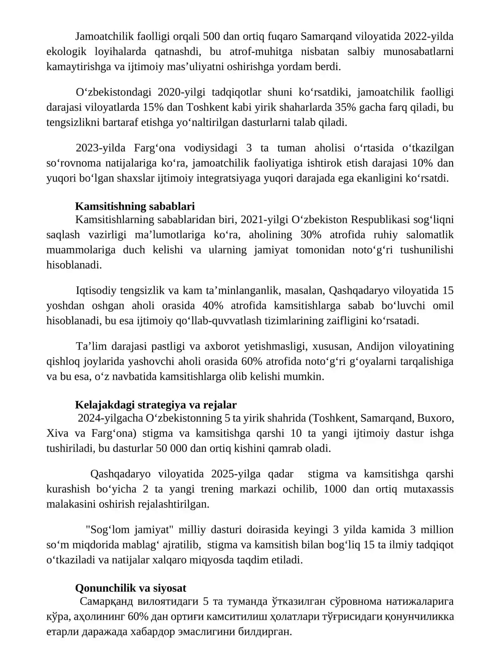 Stigma va diskrimatsiyani bartaraf qilish 3