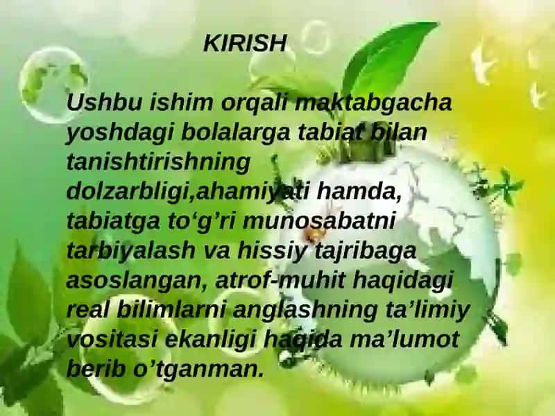 Bolalarni tabiat bilan tanishtirishda ta’limiy faoliyat 3