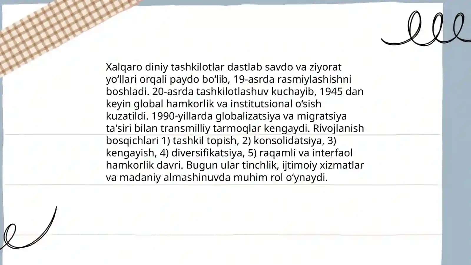 Xalqaro diniy tashkilotlar faoliyatining tarixi va ularning barqaror rivojlanishi maqsadlariga erishishdagi ahamiyati 3