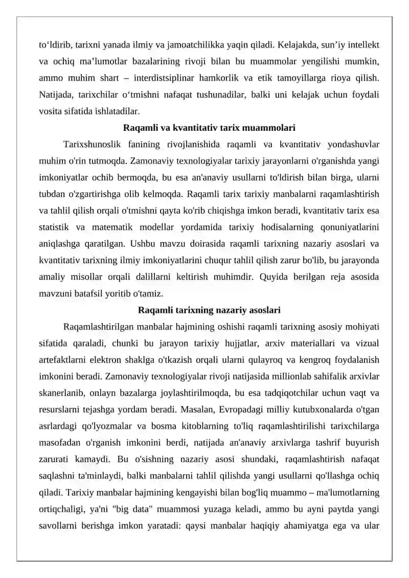 Raqamli va kvantitativ tarix muammolari 3