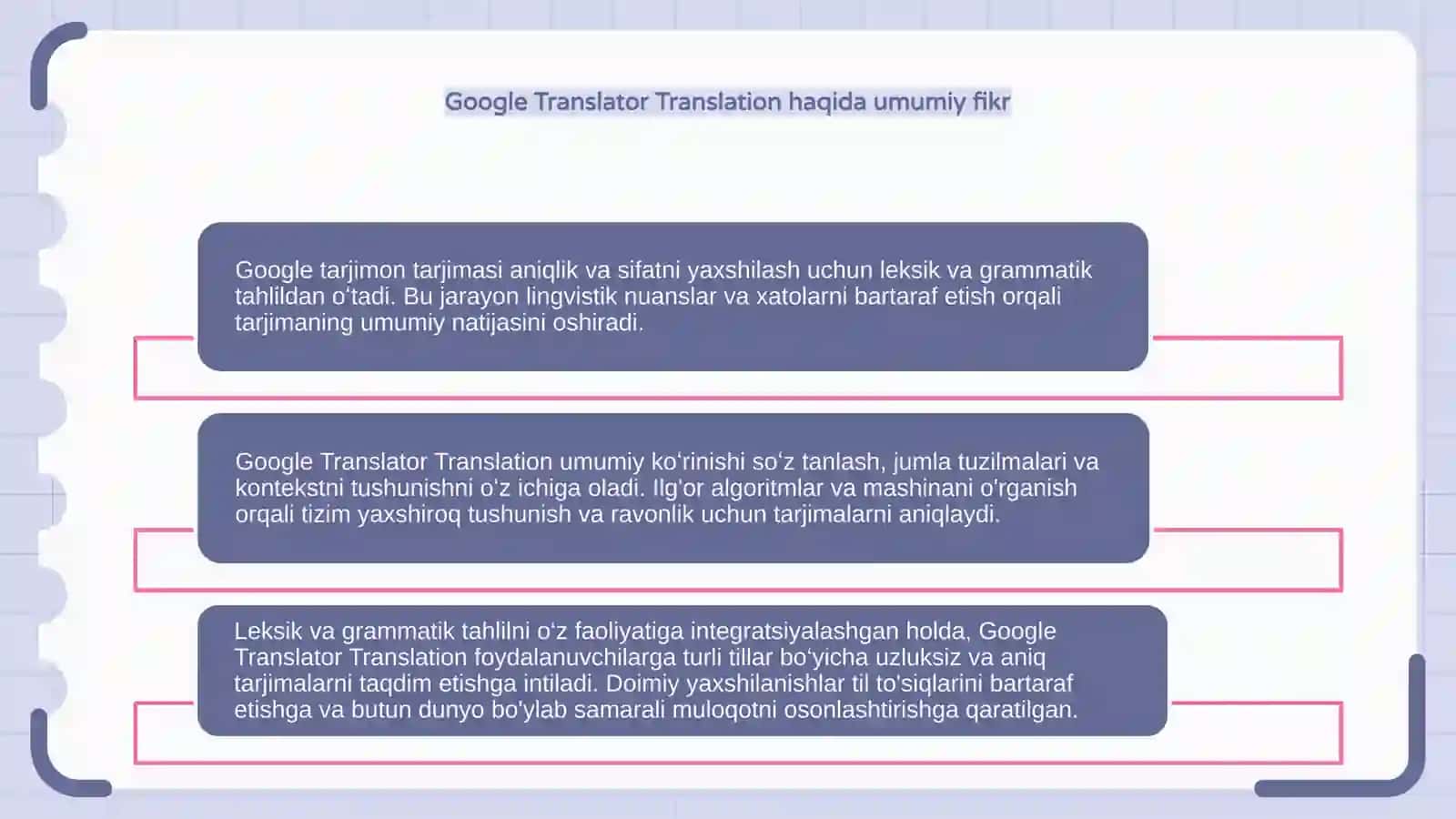 Google translator tarjimasini leksik va grammatik jihatdan analiz  qilish 3