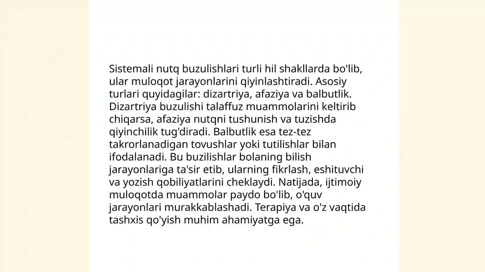 Sistemali nutq buzulishlari bo'lgan bolalarning psixologik xususiyatlari 3